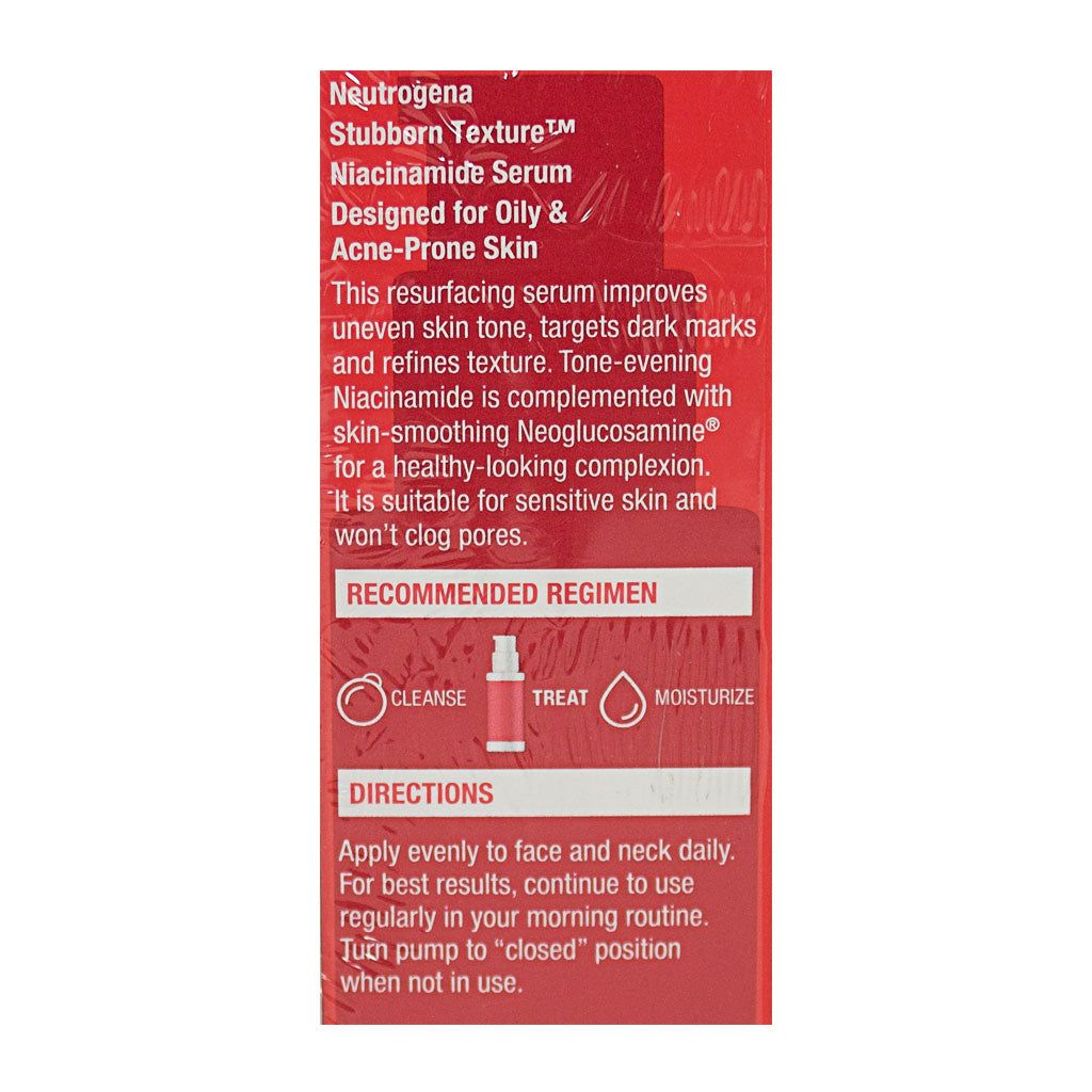 12 Bulk Neutrogena Stubborn Texture Niacinamide Serum - 1 Oz. - at ...