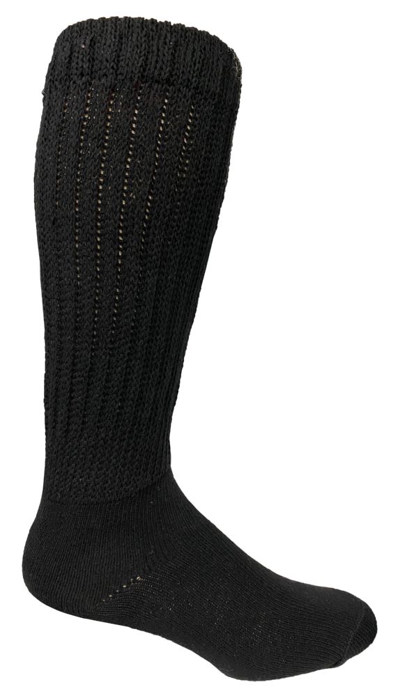 6 Bulk Yacht & Smith Mens Cotton Extra Heavy Slouch Socks, Boot Sock
