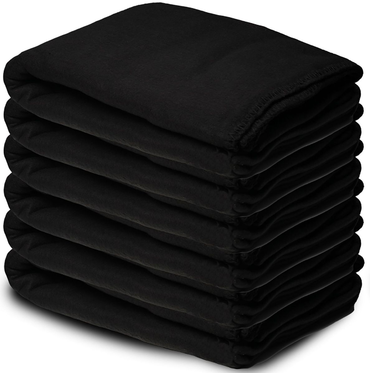 48 Bulk Yacht & Smith Soft Fleece Blankets 50 X 60 Black 150g at