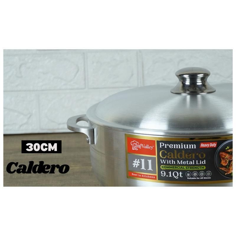 6 Bulk Heavy Duty Aluminum Caldero #11 With Metal Handle - at ...
