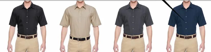 Solid Color Assorted Size 72 Bulk Men's Snap Closure Solid Color Short Sleeve Woven Shirt ...