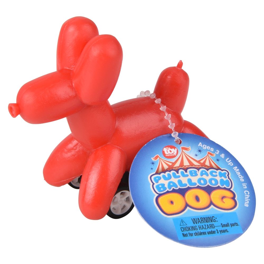 288 Bulk 2.5" Pull Back Balloon Dog 24ct