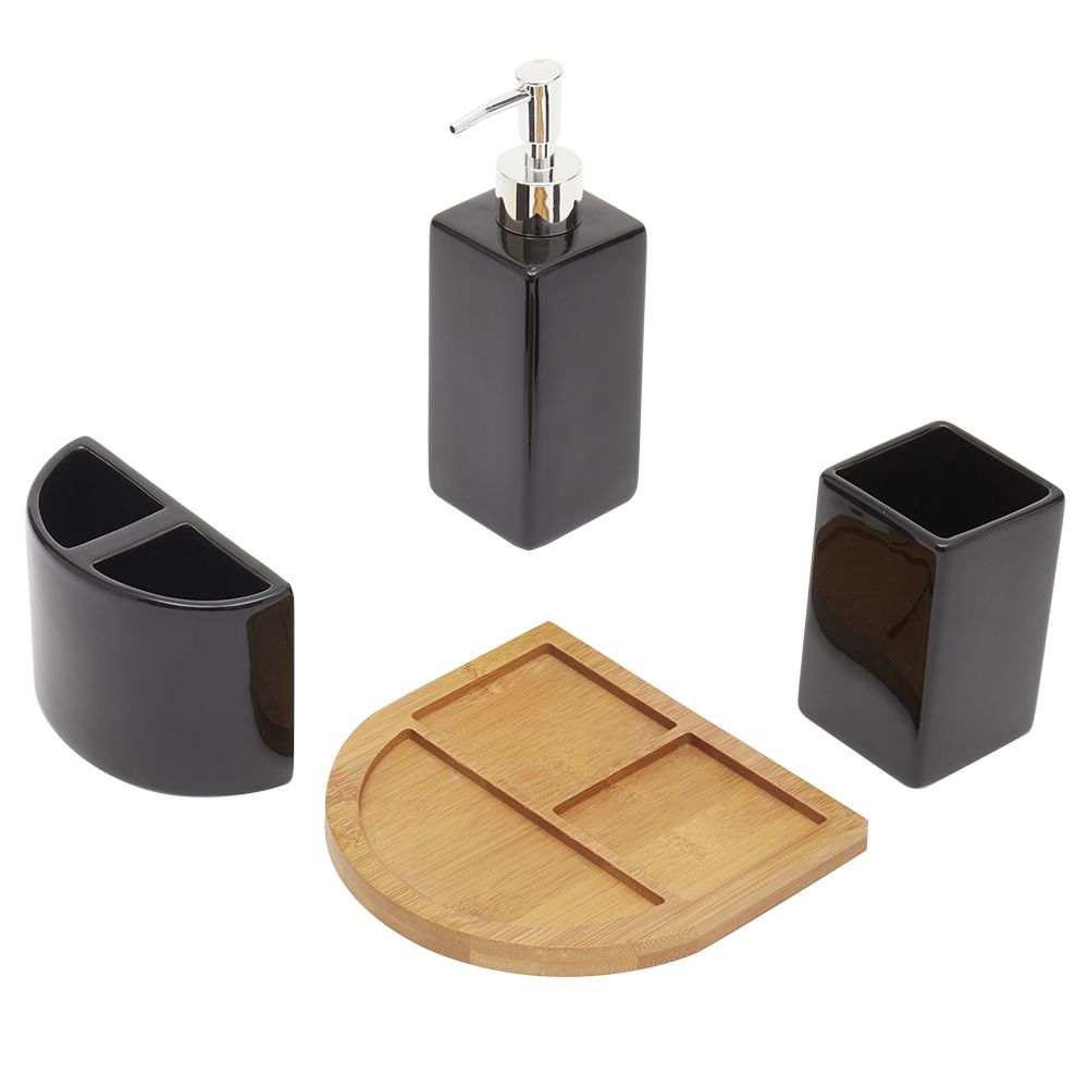 12 Bulk Scandinavian 4 Piece Bath Accessory Set