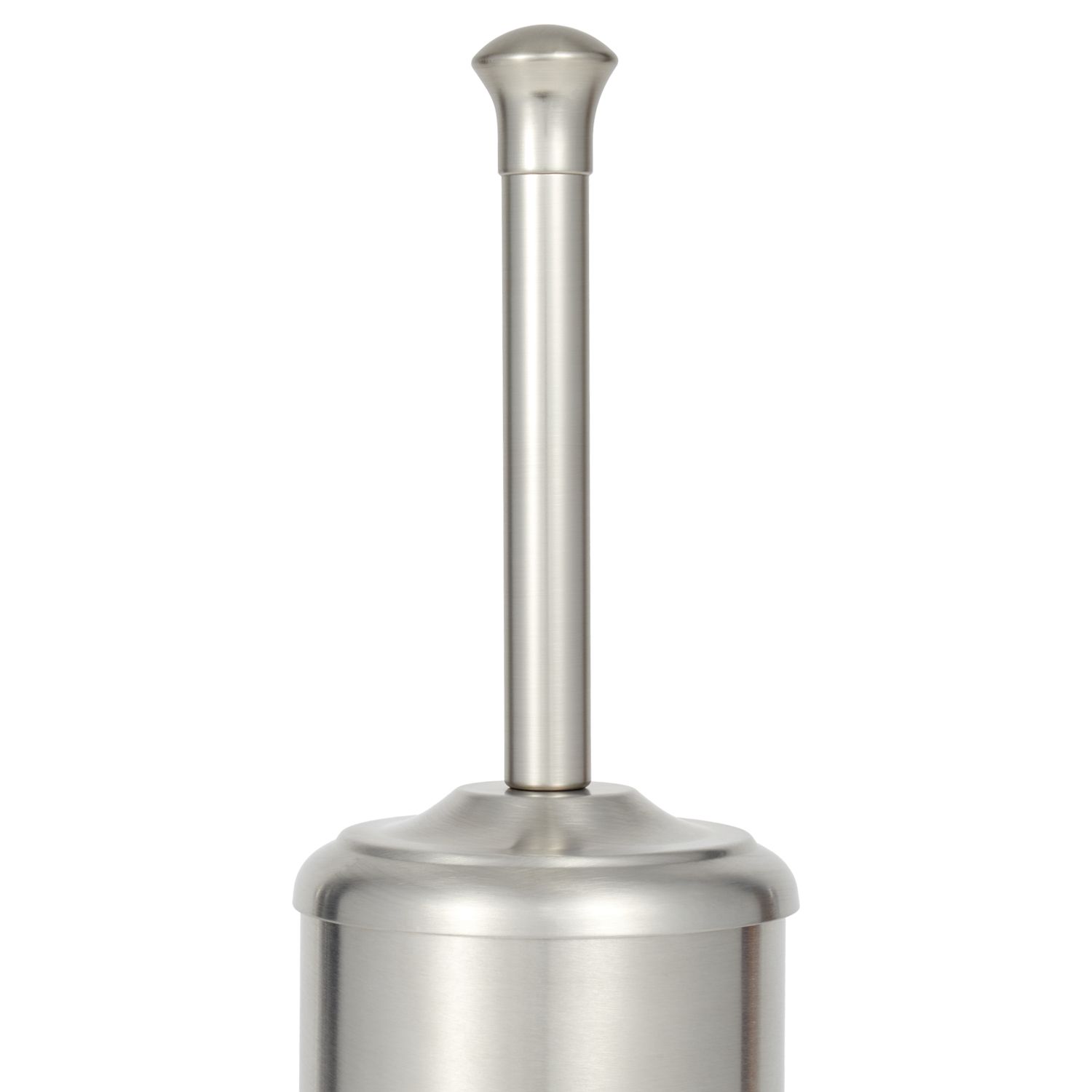 6 Bulk Spire Brushed Stainless Steel Toilet Bowl Brush And Holder, Silver