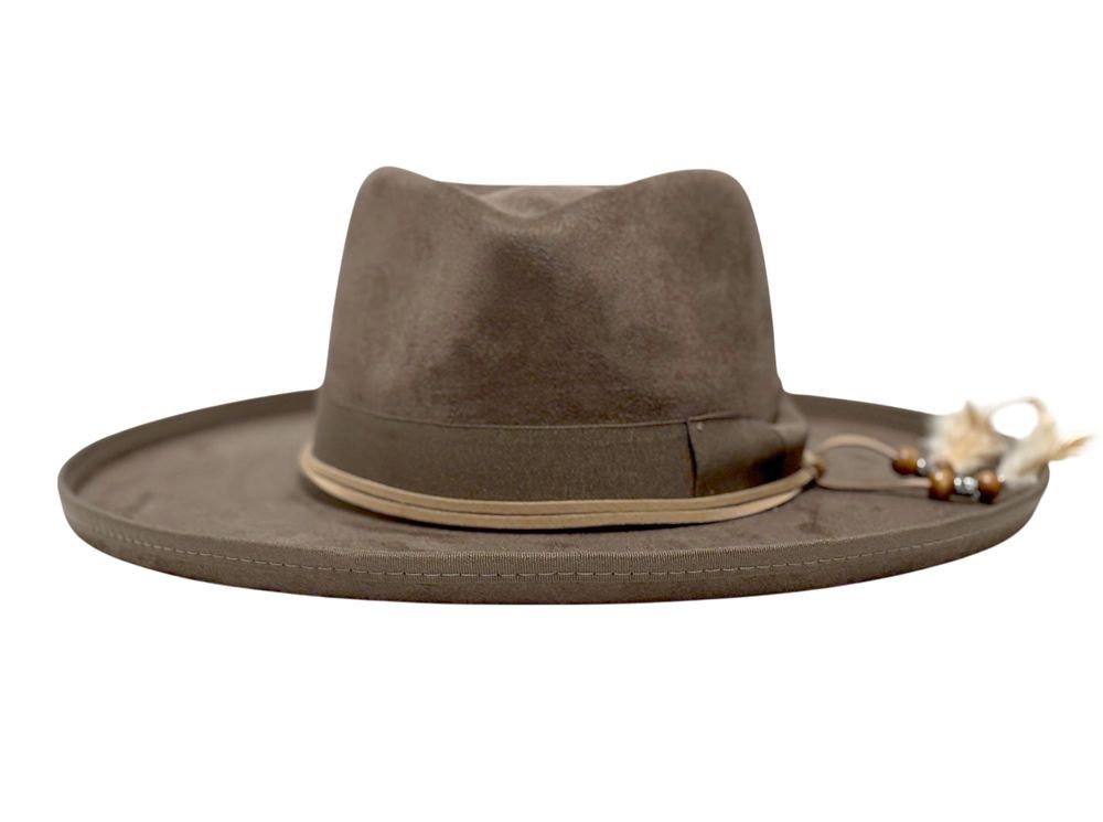 6 Bulk Wide Brim Fashion Fedora With Grosgrain Band & Suede String Assorted