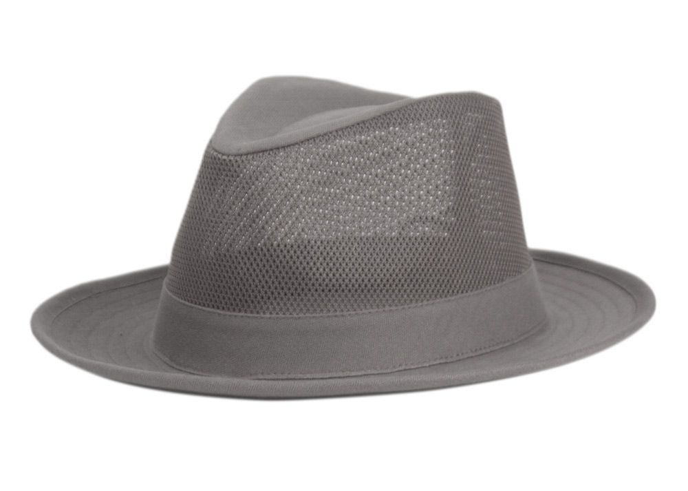 12 Bulk Mesh Crown Cotton Fedora Hats Assorted