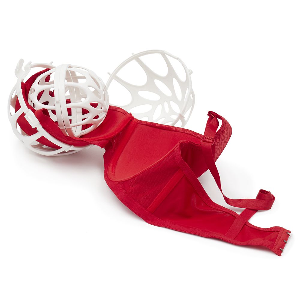 24 Bulk Double Spherical Bra Washing Ball, White