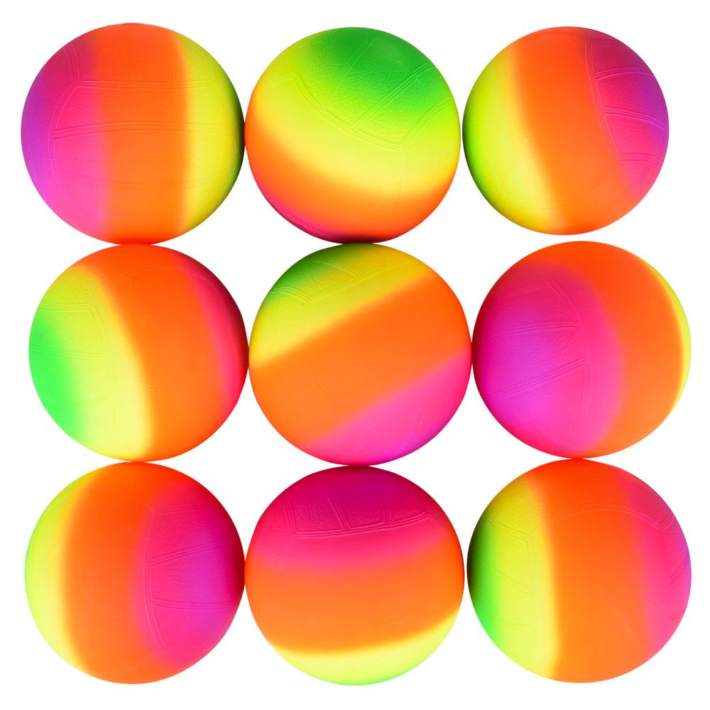 100 Bulk 6" Rainbow Vinyl Ball