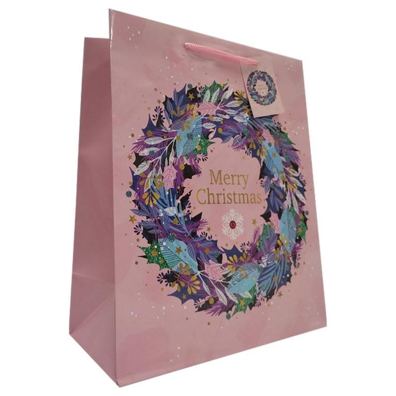 96 Bulk 2pk Large Christmas Bag Glossy