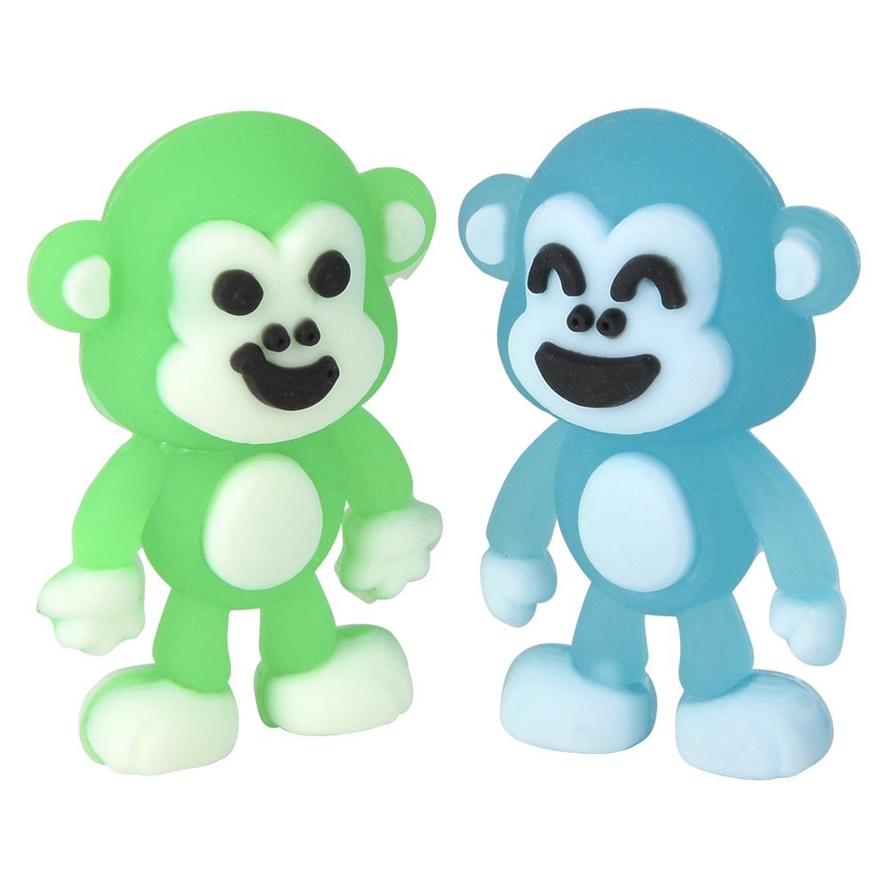 2000 Bulk Mini Monkey Figurines Assorted Colors 1"
