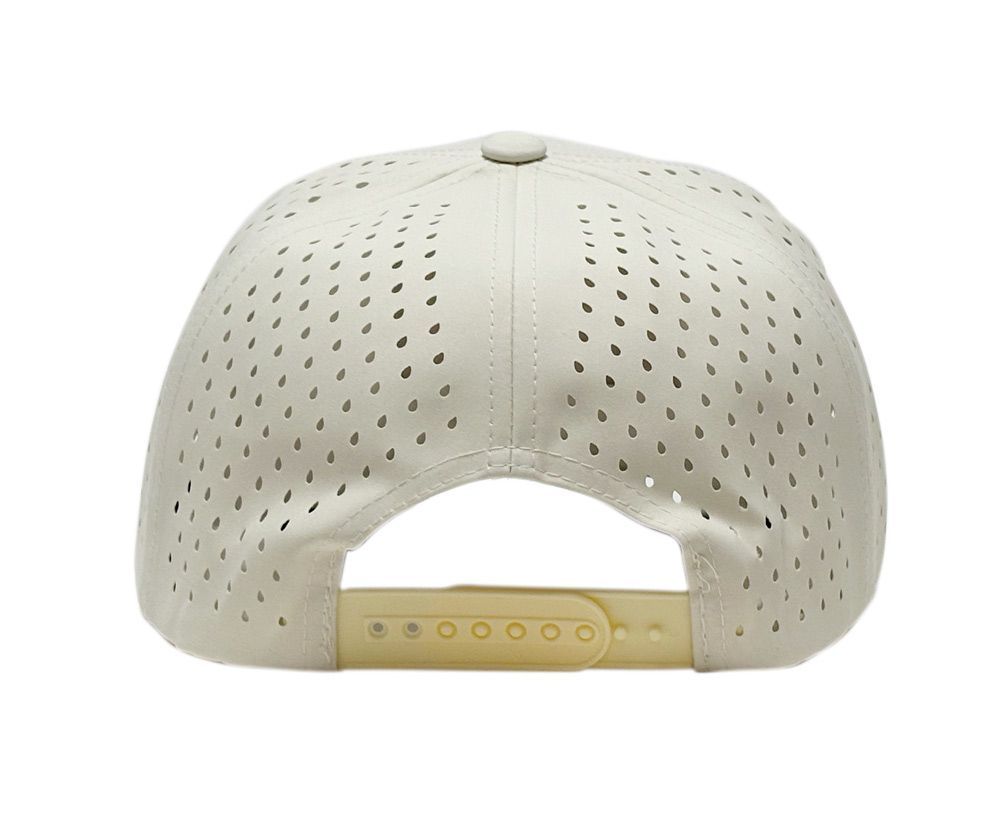3 Bulk 5-Panel Laser Cut Perforated Snapback Caps With Design Patch