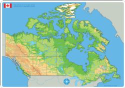 24 Bulk Smart Poly Learning Mat 12 inch x 17 inch, DoublE-Sided, Canada Map Physical