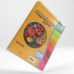 12 Bulk Construction Paper Pack, 9X12, 200 Sheets Shrink Wrapped