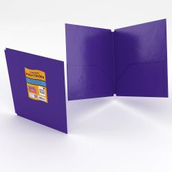 48 Bulk 2 Pocket poly folder no holes matt Shiny purple in display