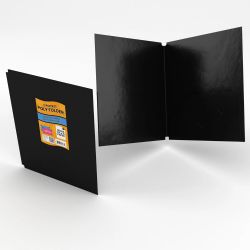 48 Bulk 2 Pocket poly folder no holes matt Shiny black in display