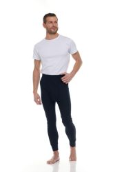 3 Bulk Yacht And Smith Men's Thermal Pants In Navy Blue Size Medium