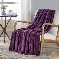 12 Bulk Dama Embossed Throw