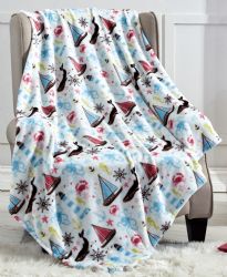 12 Bulk Kids' FuN-Filled Fleece Throw