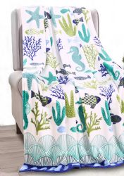 12 Bulk Kids' FuN-Filled Fleece Throw