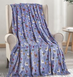 12 Bulk Kids' FuN-Filled Fleece Throw