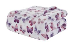 6 Bulk Rose & Butterfly Printed Queen Blanket