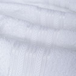 6 Bulk 6-Piece White Plush Towel Set