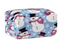 12 Bulk Festive Holiday Fleece Throw