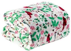 12 Bulk Festive Holiday Fleece Throw