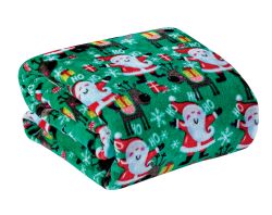 12 Bulk Festive Holiday Fleece Throw