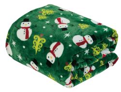 12 Bulk Festive Holiday Fleece Throw