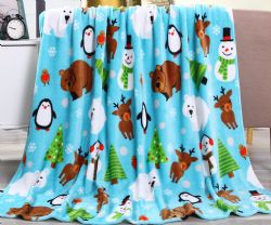 12 Bulk Festive Holiday Fleece Throw