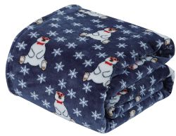 12 Bulk Festive Holiday Fleece Throw