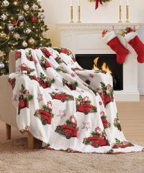 12 Bulk Festive Holiday Fleece Throw