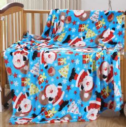12 Bulk Festive Holiday Fleece Throw