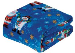 12 Bulk Festive Holiday Fleece Throw