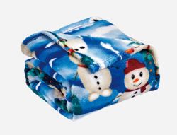 12 Bulk Festive Holiday Fleece Throw