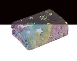 12 Bulk GloW-IN-ThE-Dark Fleece Throw