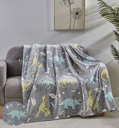 12 Bulk GloW-IN-ThE-Dark Fleece Throw