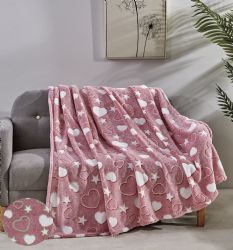 12 Bulk GloW-IN-ThE-Dark Fleece Throw