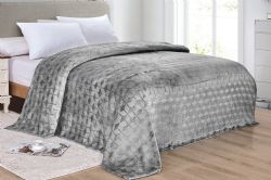 12 Bulk Amrani Embossed Queen Blanket