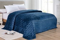 12 Bulk Amrani Embossed Queen Blanket