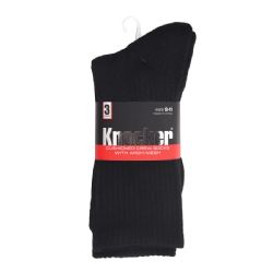 216 Bulk Knocker Men's Half Cushioned Crew Socks With Arch Support And Mesh Black Size 09-11