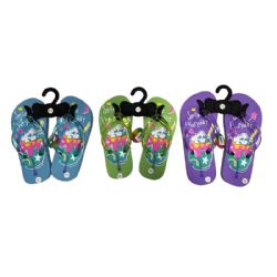 72 Bulk Girls Flip Flops 3 Assorted
