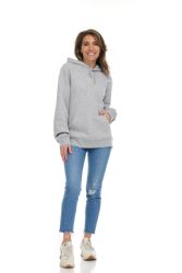 6 Bulk Women's Cotton Oversized Hoodie Sweat Shirt Gray Size Small