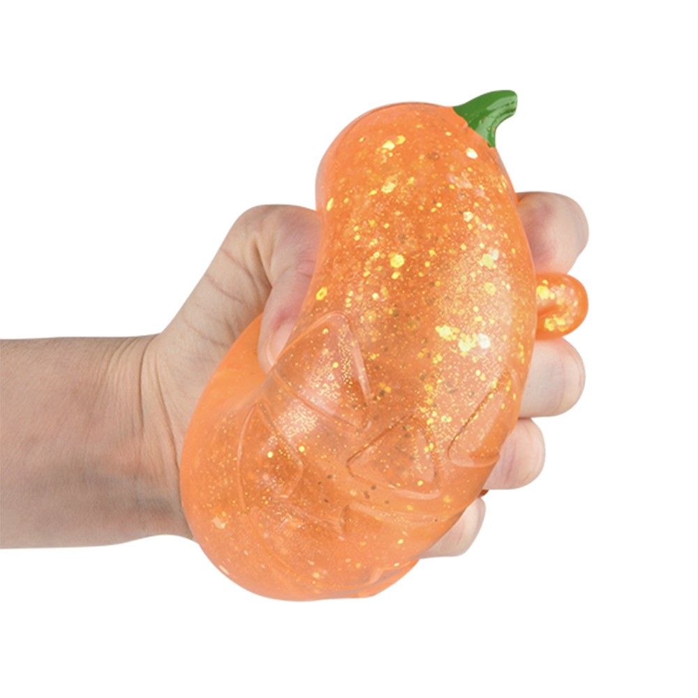 12 Bulk 3.75" Jack O Lantern Squeezy Sugar Ball