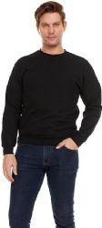 24 Bulk Mix And Match Mens Fleece Assorted Jogger Pants And Black Crew Neck Sweatshirts Size Xlarge
