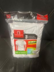 216 Bulk Mens Cotton Crew Neck Undershirt Assorted Sizes M To 2x White