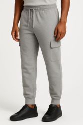 36 Bulk Mens Cotton Fleece Cargo Joggers Assorted Colors And Sizes M-2xl