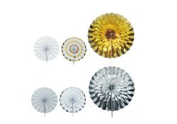 144 Bulk 3-Piece Hanging Paper Fan 