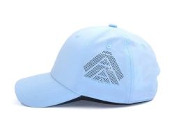 48 Bulk 6 Panel Strapback High Profile Cap Light Blue